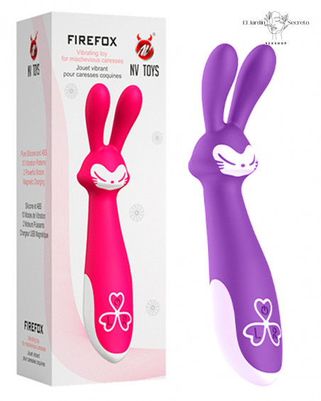 Vibrador Conejito Orejas largas para Clítoris Firefox Purple