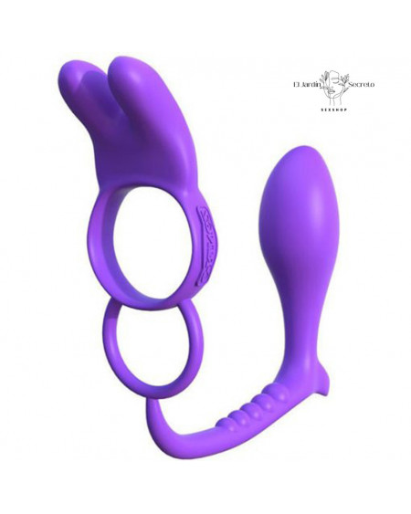 Anillo Para Pene vibrador clítoris y plug anal Ass Gasm Vibrating Rabbit Pipedream
