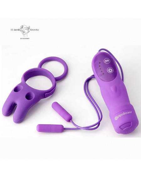 Anillo Para Pene con Vibrador clítoris Twin Teazer Rabbit Ring Pipedream
