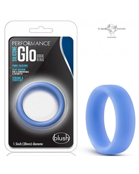 Anillo Para Pene Silicone Glo Cock Ring Blue Blush Novelties
