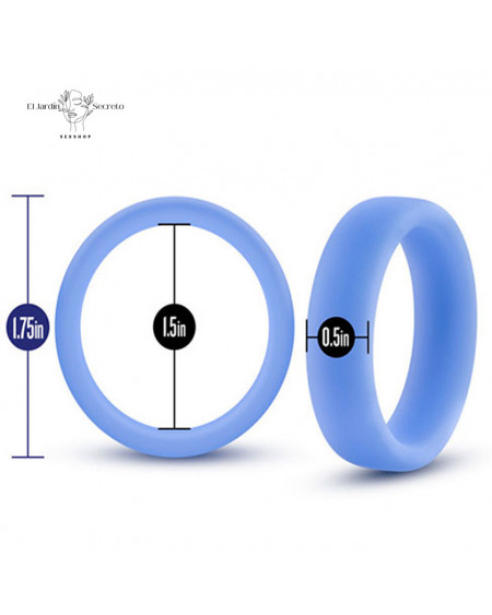 Anillo Para Pene Silicone Glo Cock Ring Blue Blush Novelties