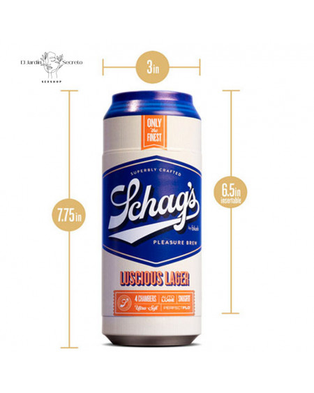 Masturbador para Pene en forma de lata Luscious Lager Frosted Blush