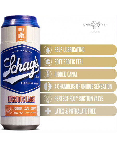 Masturbador para Pene en forma de lata Luscious Lager Frosted Blush